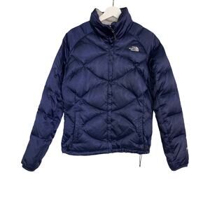 The North Face 550 Women’s Quilted Down Puffer Jacket Navy Blue Size Large